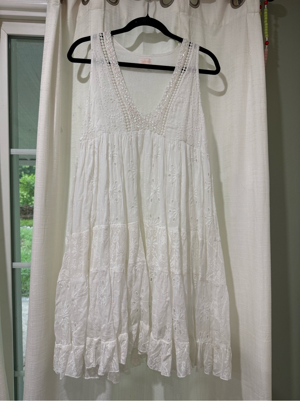 White Eyelet Sleeveless Sundress